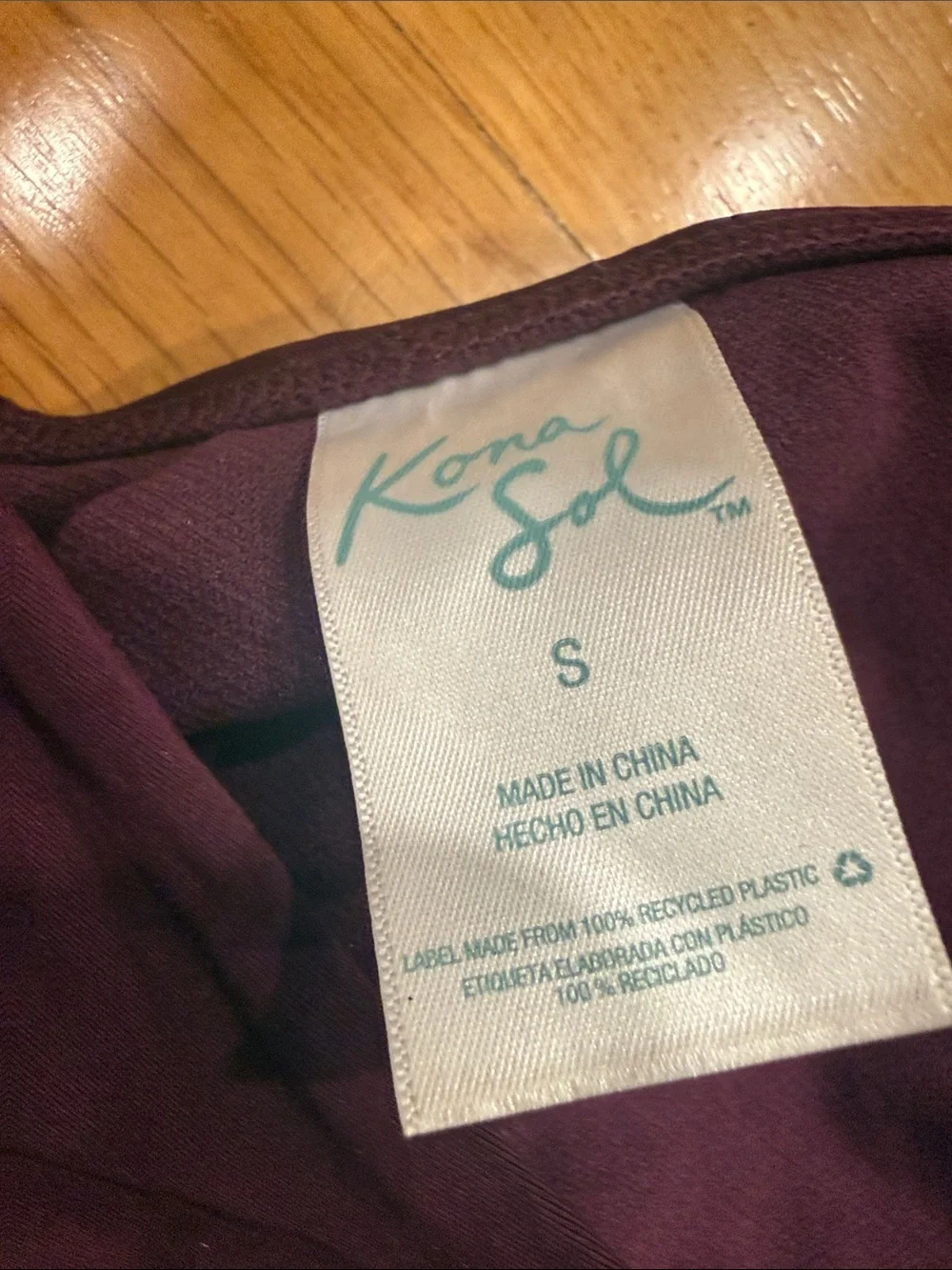 Kona sol burgundy bikini swim top size small.